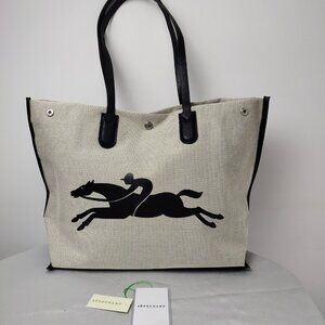 Longchamp Black and White Tote